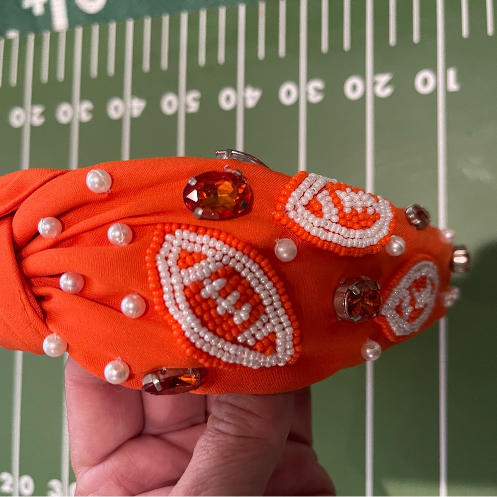 Stylish Orange Game Day Headband